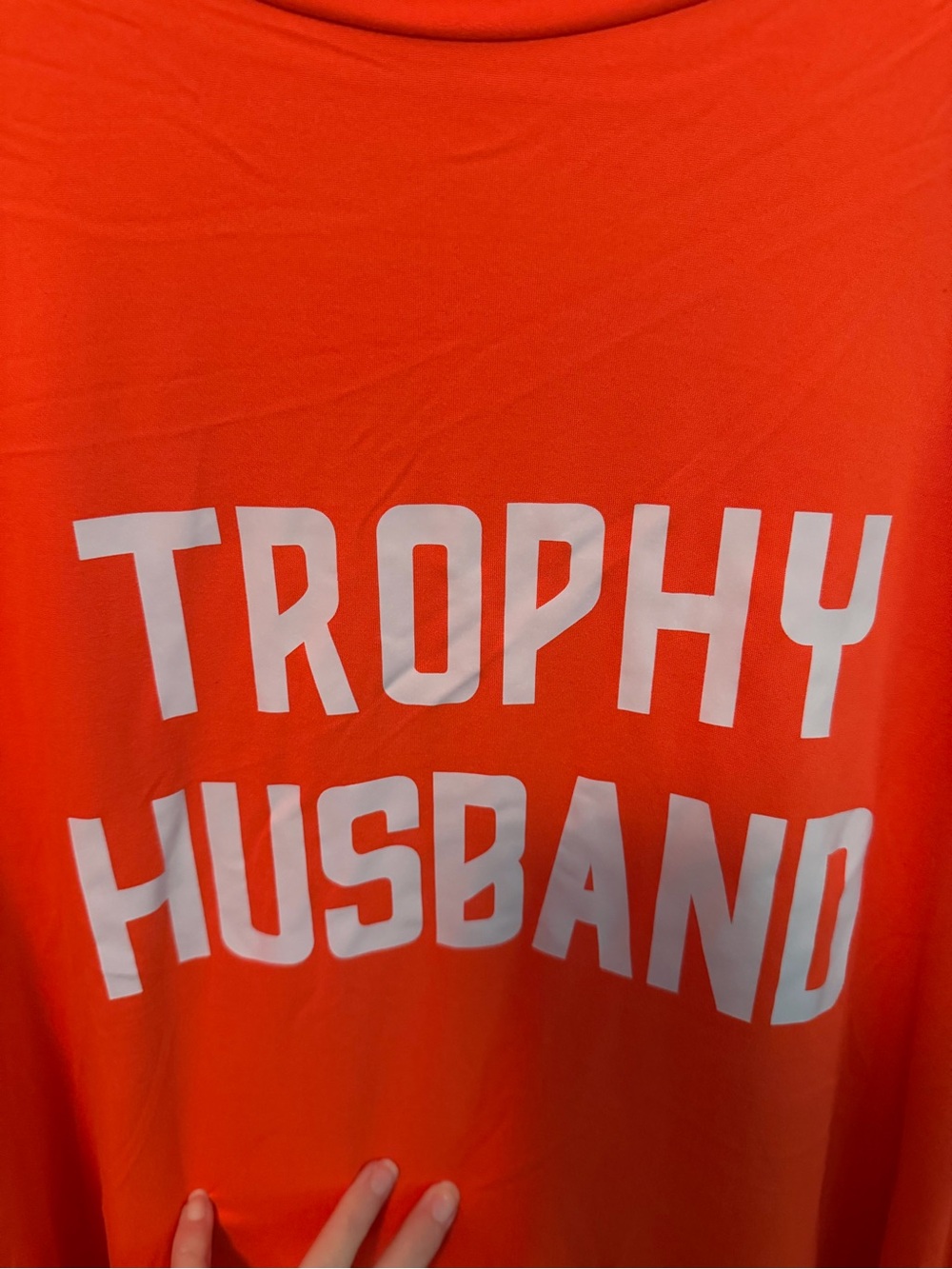 Trophy Husband Short Sleeve Tee - Bright Orange